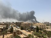 Požár v hlavním městě Súdánu