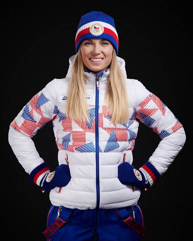 Eva Puskarčíková v nové olympijské kolekci.