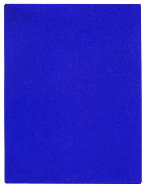 Modrý monochrom - Yves Klein.