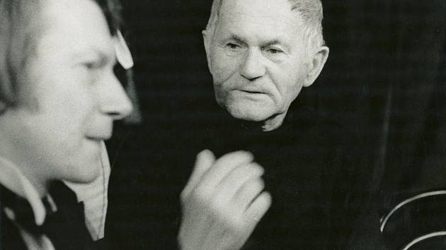 Herec Josef Dvořák a spisovatel Bohumil Hrabal.