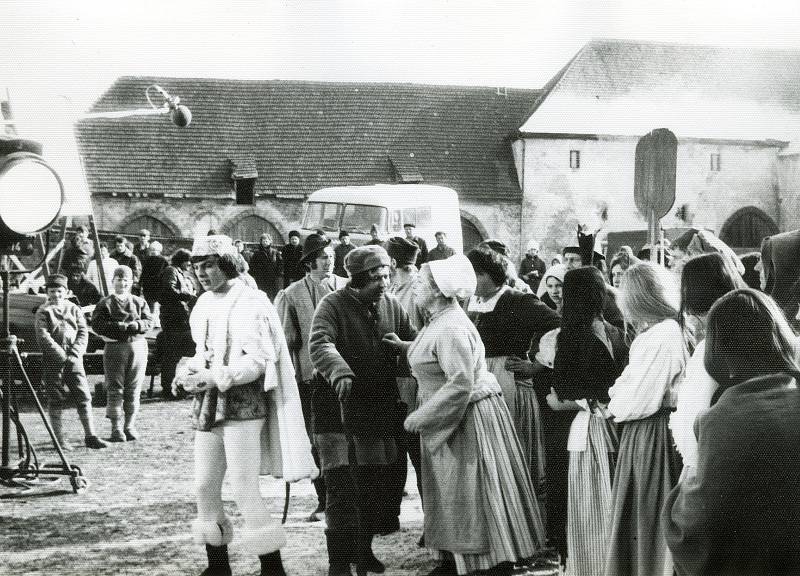 Natáčení Tří oříšků pro Popelku na Švihově v roce 1973