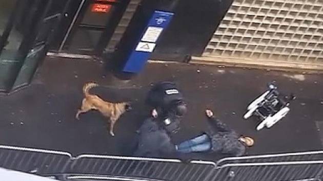 Policie zastřelila muže poté, co se zjevně pokusil zaútočit řeznickým sekáčkem a falešnými výbušninami na pařížskou policejní stanici.
