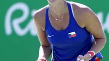 Petra Kvitová v zápase o bronz.