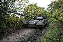 Tank T-80 ukrajinské armády u města Bachmut, 2. října