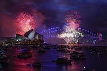 Oslavy nového roku v australském Sydney.