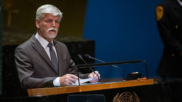 Český prezident Petr Pavel během svého projevu v OSN