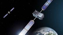 Satelity Galileo na oběžné dráze. Ilustrační foto