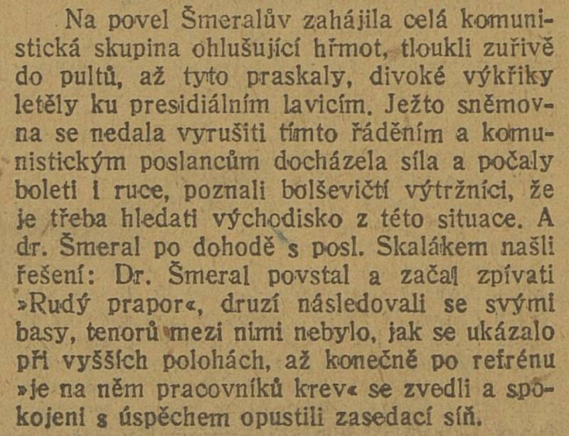 Na přetřes se dostaly i další články z hlubin historie české politiky