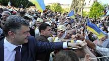 Lvov a ukrajinský prezident Porošenko