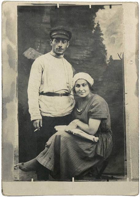Se ženou Idou Avěrbachovou, 30. září 1922