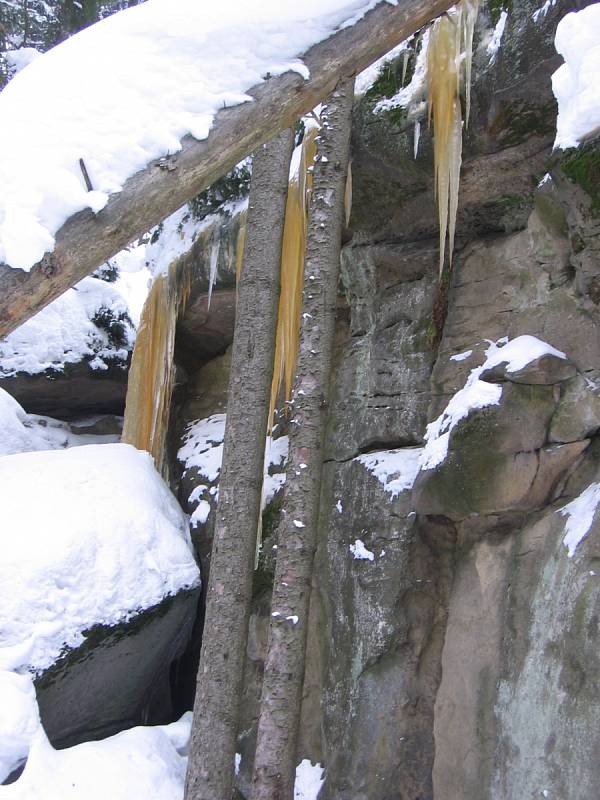 Ledopády v Národní přírodní rezervaci Pulčín – Hradisko