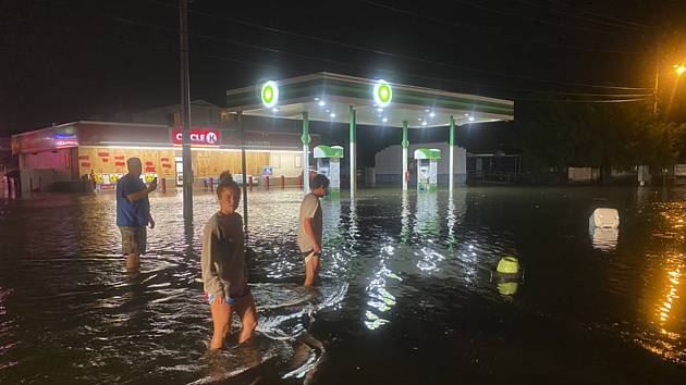Záplavy po bouři v North Myrtle Beach