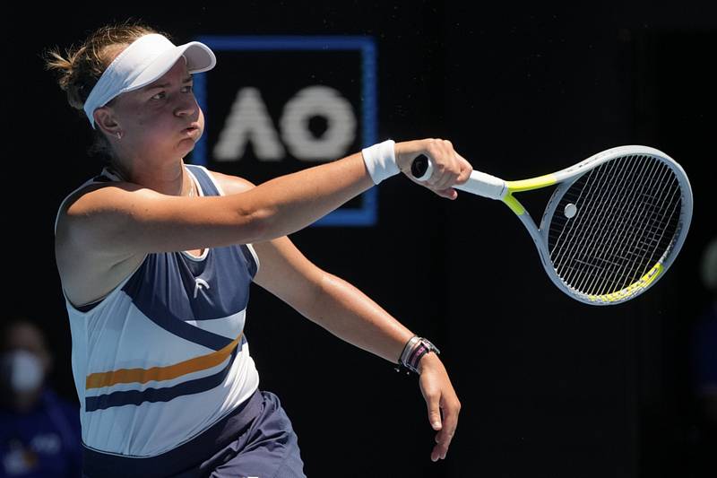 Česká tenistka Barbora Krejčíková v osmifinále Australian Open.