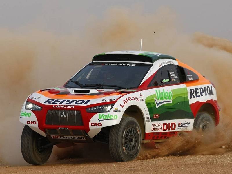 Mitsubishi Racing Lancer MRX 09 během testování v Maroku.