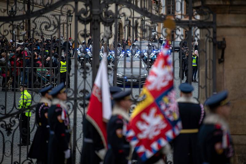 Nový prezident České republiky Petr Pavel přichází na svou inauguraci na Pražský hrad v Praze, 9. března 2023