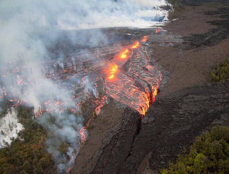 Sopka Kilauea na Havaji.