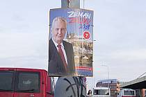 Předvolební plakáty Zeman znovu 2018