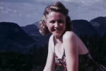 Německá filmová herečka Else von Möllendorffová na Orlím hnízdě, zachycená na filmu, který točila Eva Braunová
