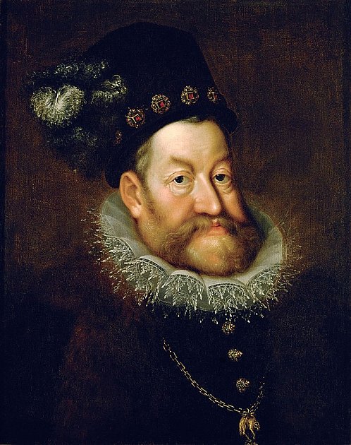 Habsburský císař Rudolf II., u jehož dvora zažil Edward Kelley vrchol své kariéry i svůj pád