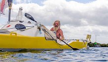 Aleksander Doba, 70letý cestovatel, který již potřetí přeplul Atlantik na kajaku.