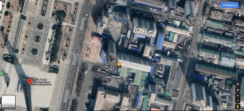 Třeba severokorejské hlavní město Pchjongjang lze vidět na satelitních snímcích ve vysokém rozlišení.