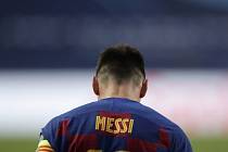 Fotbalista Barcelony Lionel Messi ve čtvrtfinále Ligy mistrů s Bayernem Mnichov v Lisabonu.