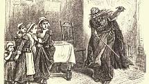 Ilustrace z 19. století, zobrazující otrokyni Titubu, která očarovává děti reverenda Parrise.