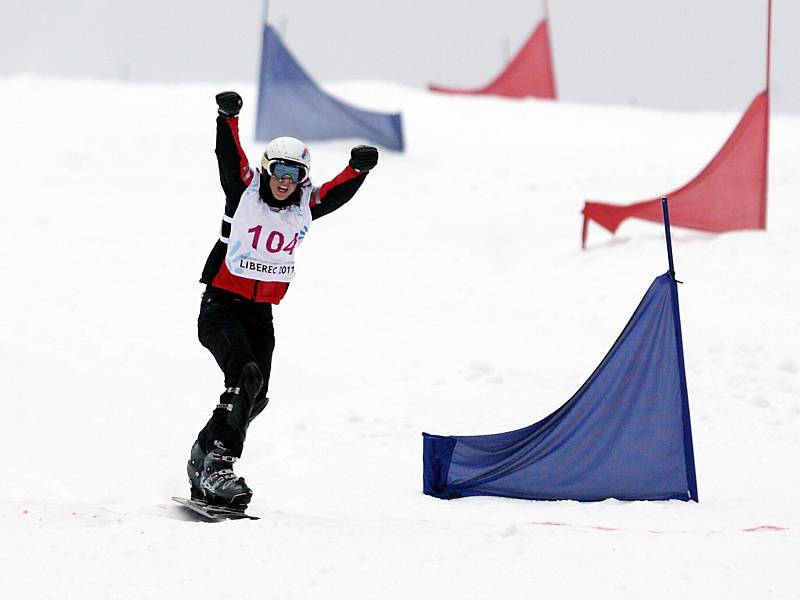 Ester Ledecká poprvé v hledáčku Deníku, 17. února 2011, Evropský zimní olympijský festival mládeže v Liberci (konkrétně v Rejdicích na prkně)