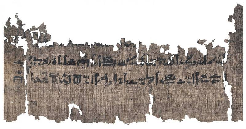 Odřezek papyru s návodem na mumifikaci