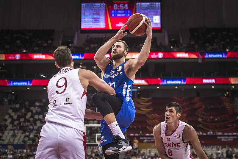 Utkání basketbalového mistrovství světa mezi Českem a Tureckem