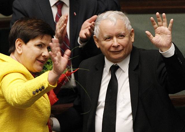 Beata Szydlová a Jaroslaw Kaczyński