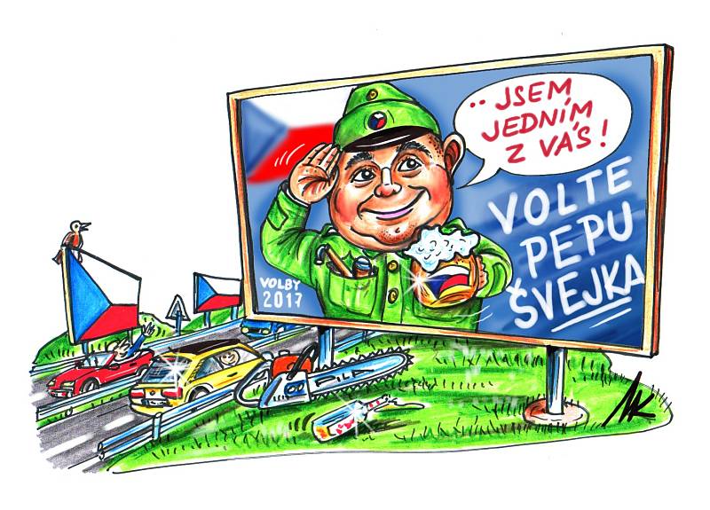 Karikatura dne Milana Kounovského