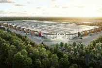 Gigafactory v Berlíně, továrna na výrobu elektromobilů Tesla a baterií.