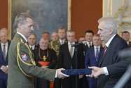 Prezident Miloš Zeman jmenoval Milana Jakubů do hodnosti brigádního generála v roce 2017.