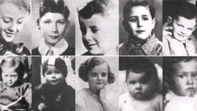 Židovské děti, které byly 20. dubna 1945 povražděny v hamburské škole v důsledku zrůdných nacistických pokusů