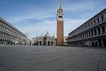 Prázdné náměstí sv. Marka v Benátkách