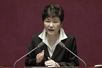Bývalá jihokorejská prezidentka Pak Kun-hje.