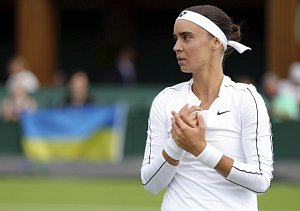 Anhelina Kalininová na Wimbledonu.