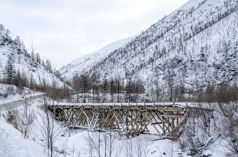 Dálnice  Kolyma v Rusku je především v zimě extrémně nebezpečná