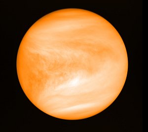 Planeta Venuše (na snímku Japonské národní vesmírné agentury z května 2016).