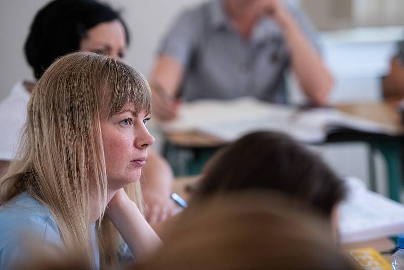 Kurzy češtiny pro Ukrajince v pražském Ústavu jazykové a odborné přípravy Univerzity Karlovy.