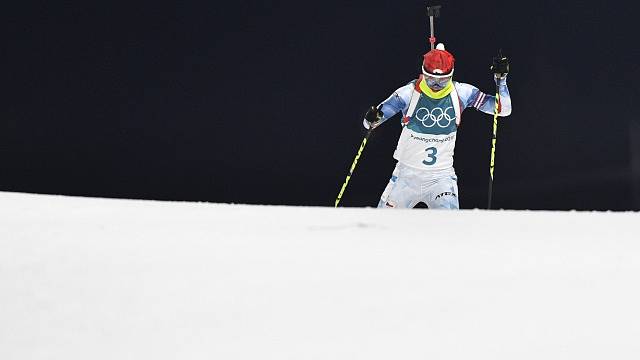 Veronika Vítková ve stíhacím závodu v Pchjongčchangu.