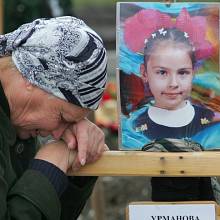 oplakávaná oběť masakru v Beslanu