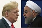 Americký prezident Donald Trump (vlevo) a jeho íránský protějšek Hasan Rúhání na kombinované fotografii
