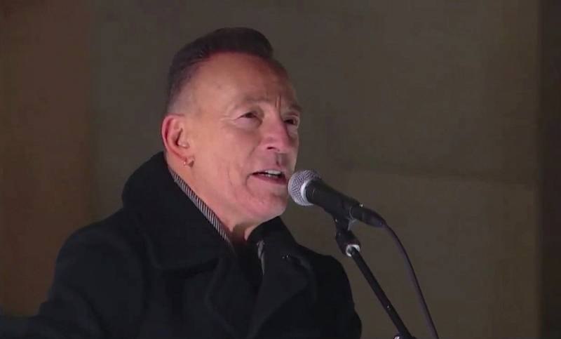 Bruce Springsteen na slavnosti spojené s  uvedením Joe Bidena do prezidentského úřadu.