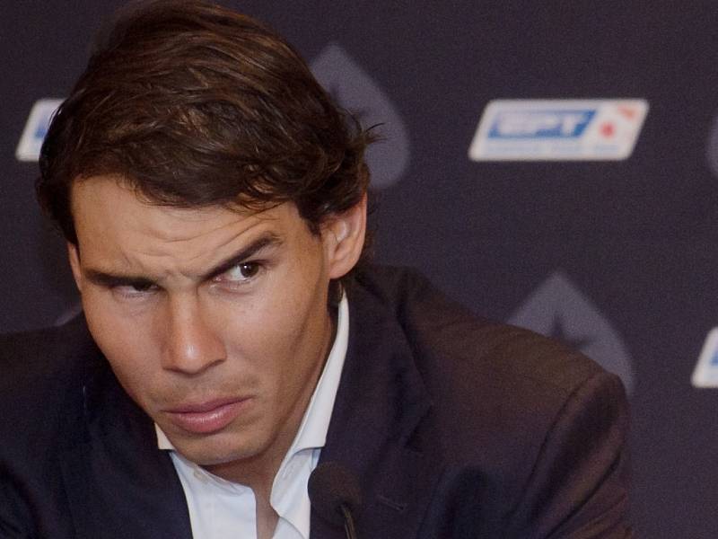 Rafael Nadal při pokeru