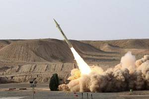 Test íránské rakety. Ilustrační foto.