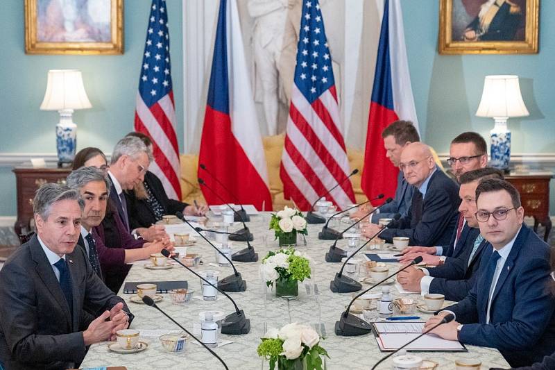Ministr zahraničí Jan Lipavský jednal v USA se svým americkým protějškem Antonym Blinkenem