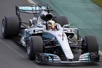 Lewis Hamilton v kvalifikaci na Velkou cenu Austrálie.