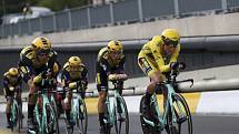 Tým Jumbo Visma při časovce družstev na Tour de France